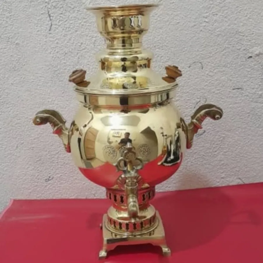 سماور زغالی طلایی