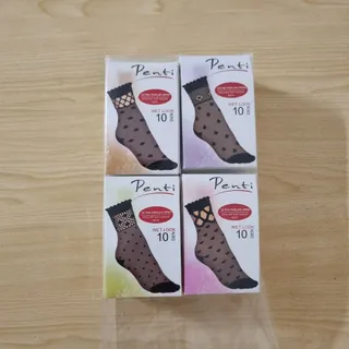 4 عدد جوراب شیشه ای طرح د