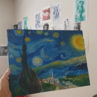 نقاشی شب پرستاره