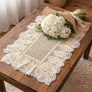 رومیزی قلاب بافی