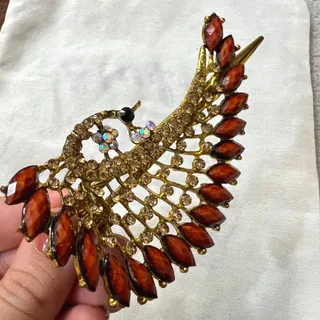گیره مو آنتیک طلایی
