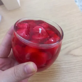 شمع لیوانی قلبی کاملا نو