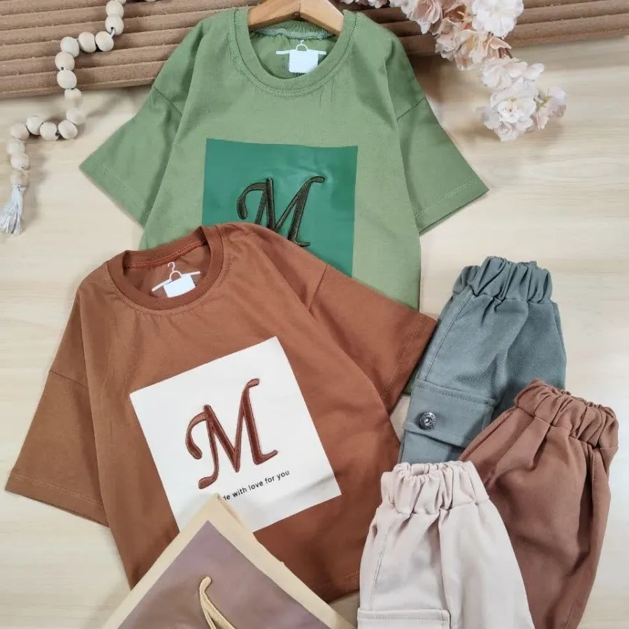 تیشرت شلوارک M گلدوزی 2