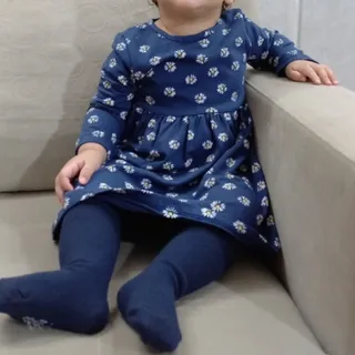 پیراهن سورمه گل بابونه