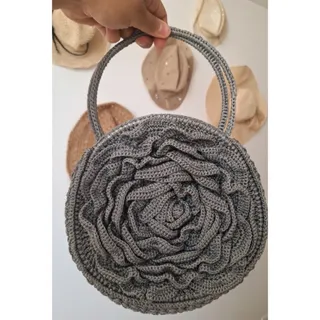 کیف دستبافت ساحلی گل
