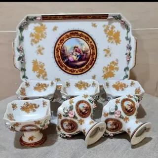 بستنی خوری سینی گل برجسته