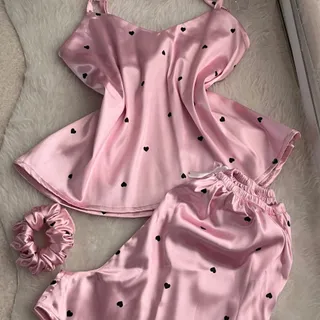 ست تاپ و شلوارک ساتن