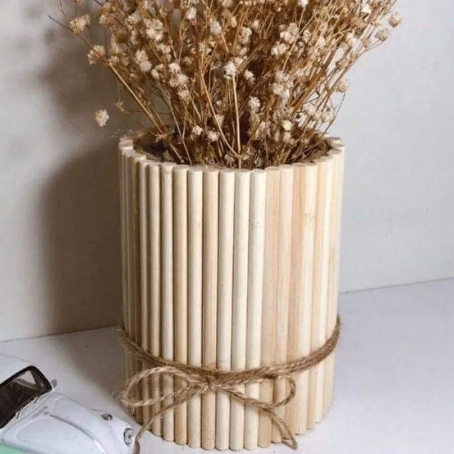 گلدان چوبی