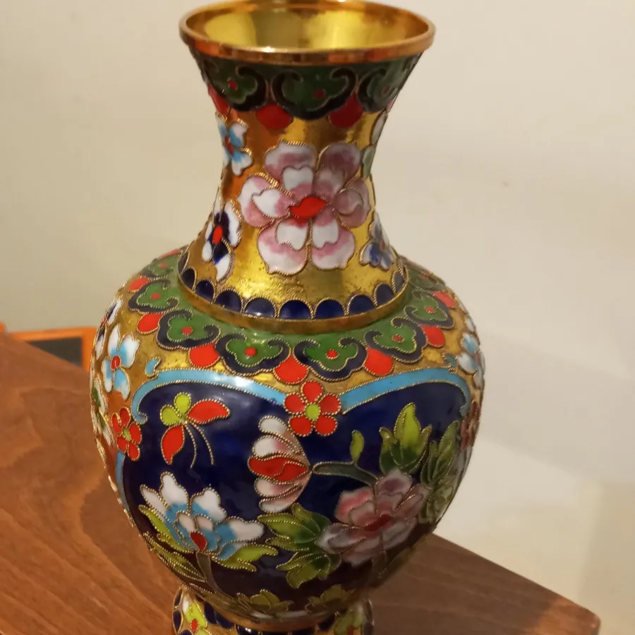 گلدان عتیقه مینا کاری