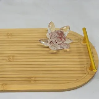 سینی بامبو دسته طلایی