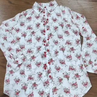 شومیز نخی گل سرخی