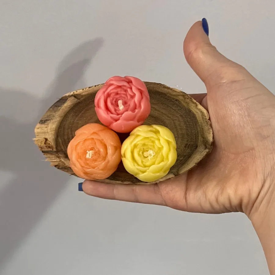 شمع گل پیونی