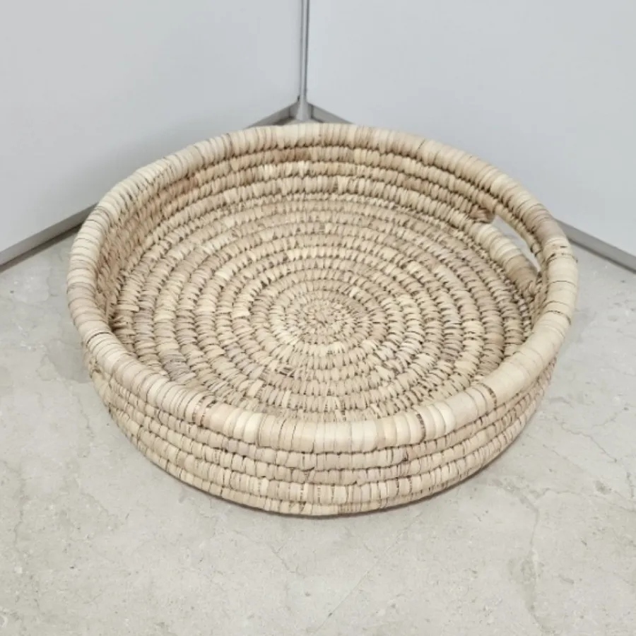 سینی لبه دار بزرگ حصیری