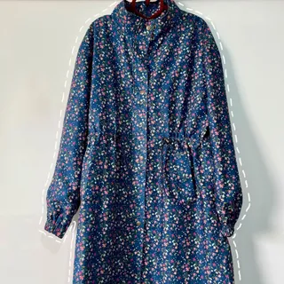 بارانی گل‌گلی آستر دار