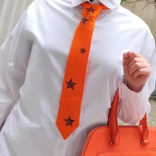 کراوات ساتن نارنجی