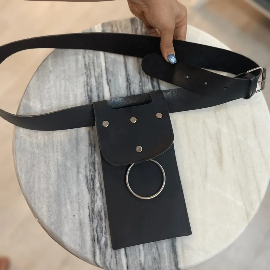 کیف  کمری و کمربند مشکی