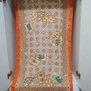 شال نارنجی کرمی دیور