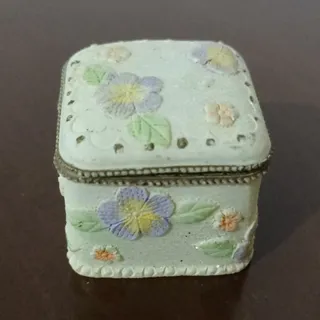 جعبه جواهر سنگی طرح گل
