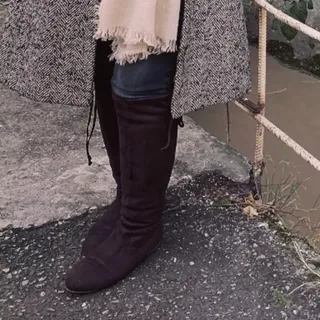 بوت بلند مخمل جیر