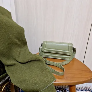 ست کیف و شال سبز