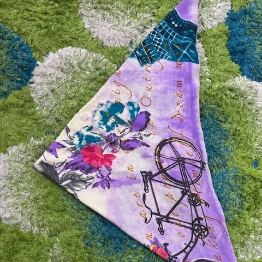 روسری ساتنی بنفش