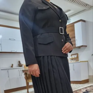 کت و دامن پلیسه کرپ