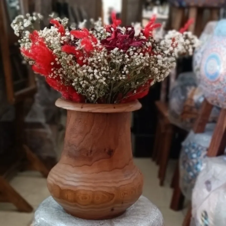 گلدان چوبی دکوراتیو