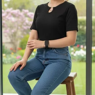 تیشرت یقه دلبری