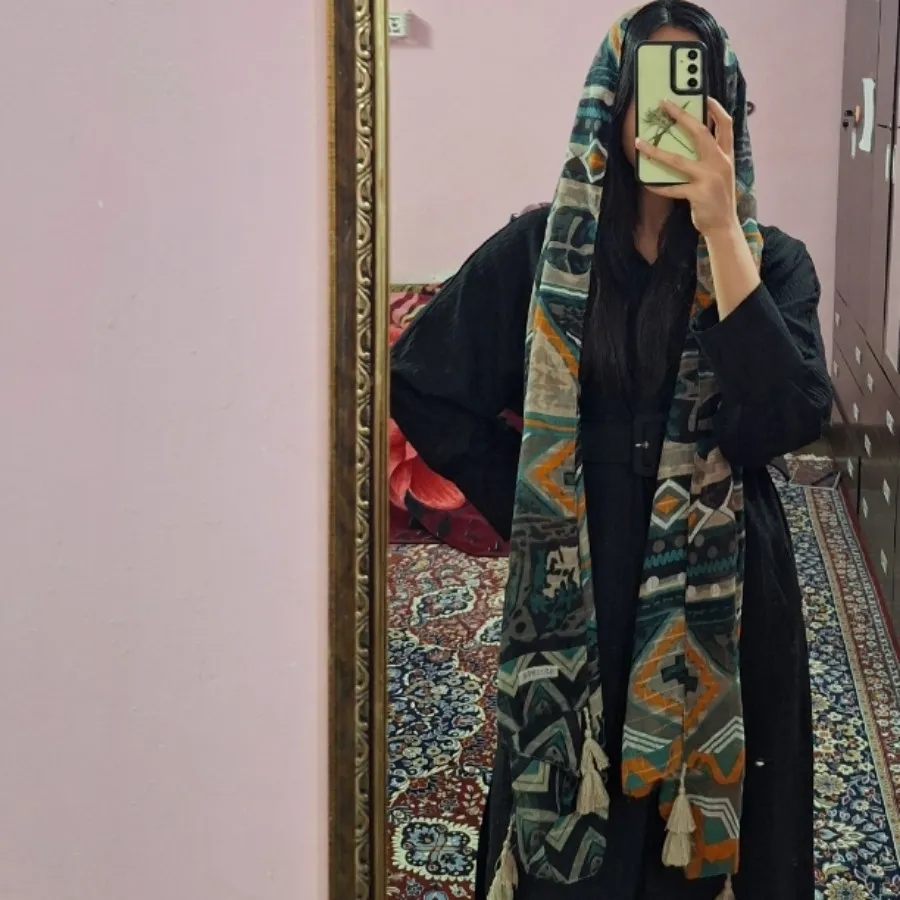 شال طرحدار نخی