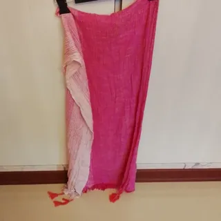 شال صورتی نخی
