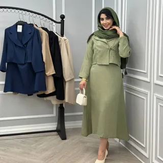 کت و دامن سبز لایت