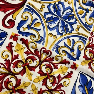 روسری ساتن دور دست دوز