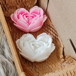 شمع گل قلبی