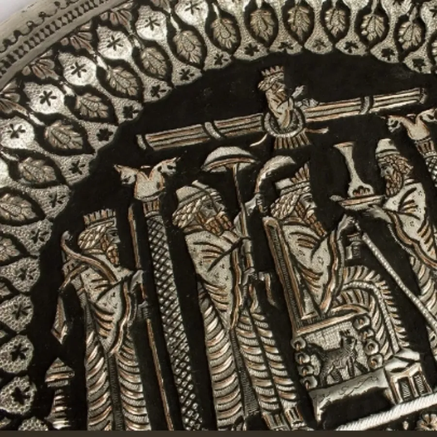 سینی قلمکار مسی هخامنشی
