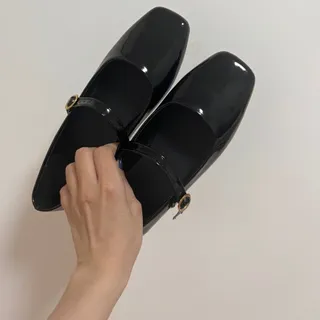 کفش مری جین مشکی ورنی