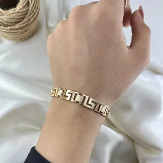 دستبند طرح طلا ورساچه