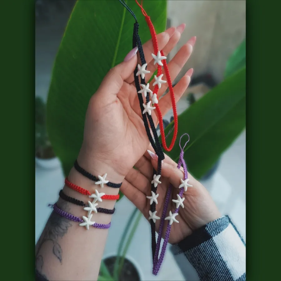فون چارم و دستبند مکرومه