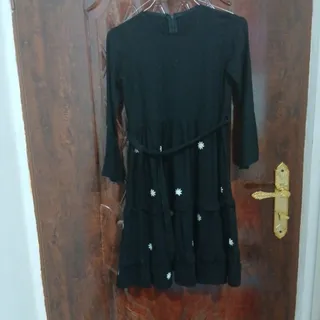 پیراهن نخی مشکی