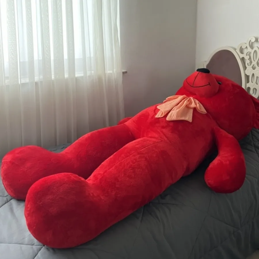 عروسک خرس قرمز خوشرنگ