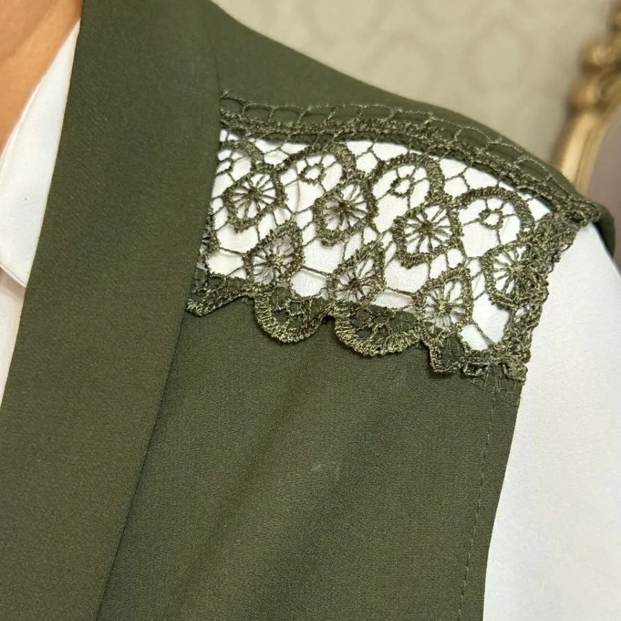 ست جلیقه(وست) شلوار سبز