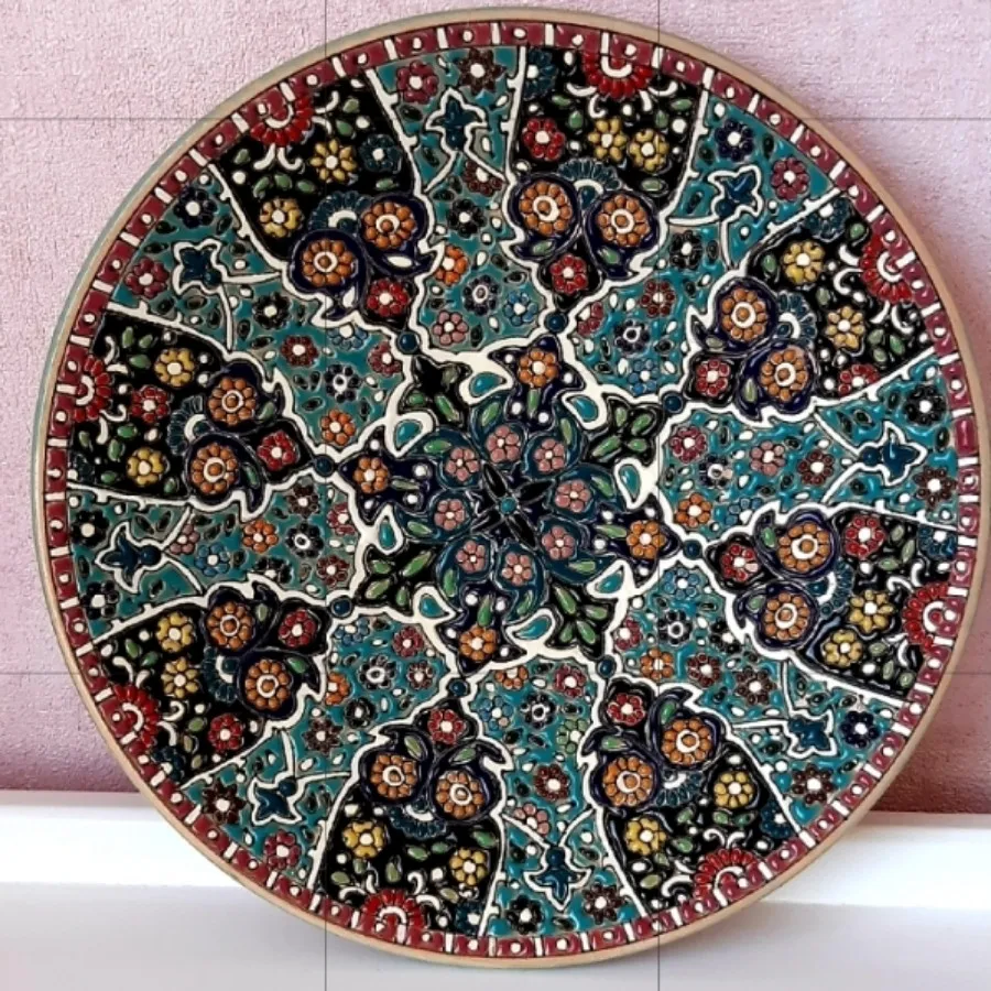 بشقاب مینا کاری