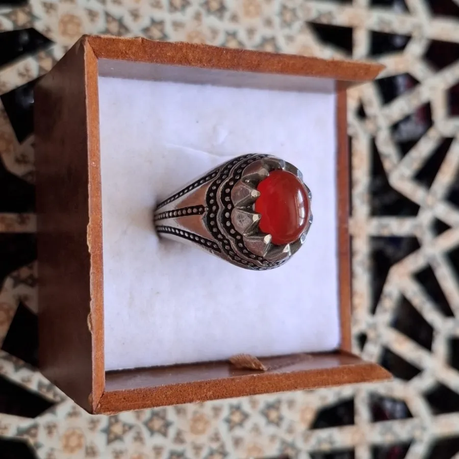 انگشتر مردانه سنگ عقیق