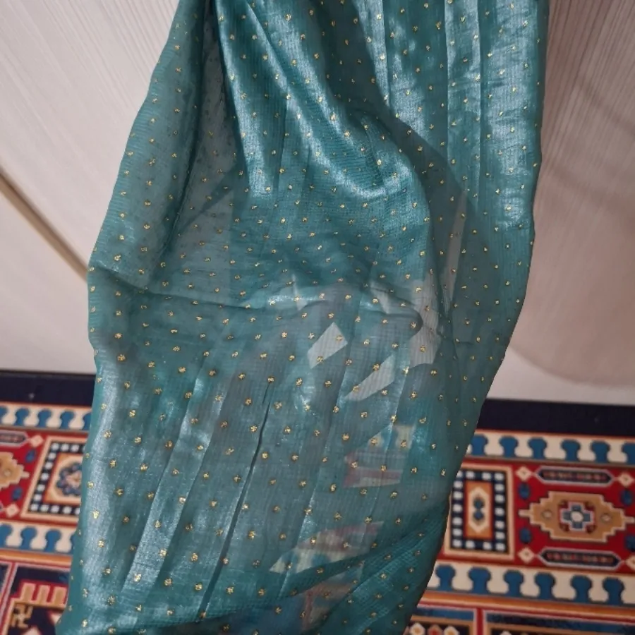 شال  مجلسی سبز ابی