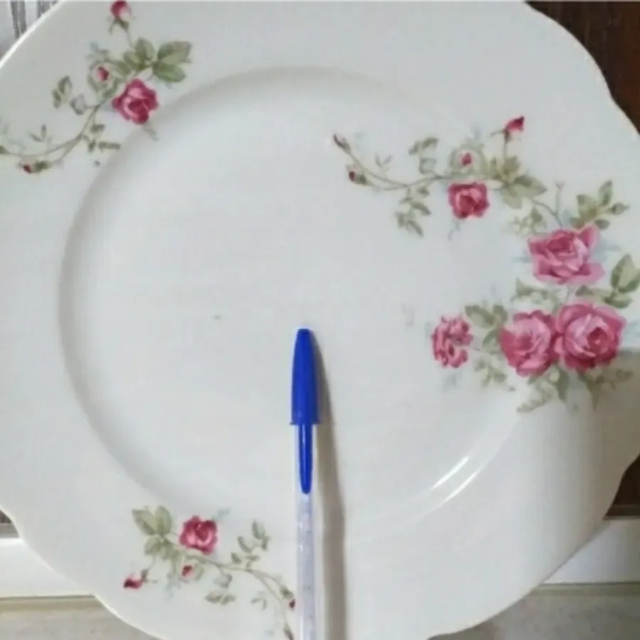 بشقاب بزرگ گل قرمز قدیمی