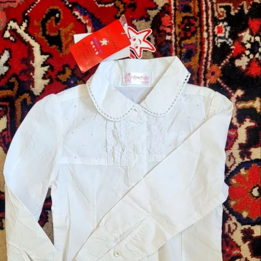 شومیزسفیددخترانه کاملا نو