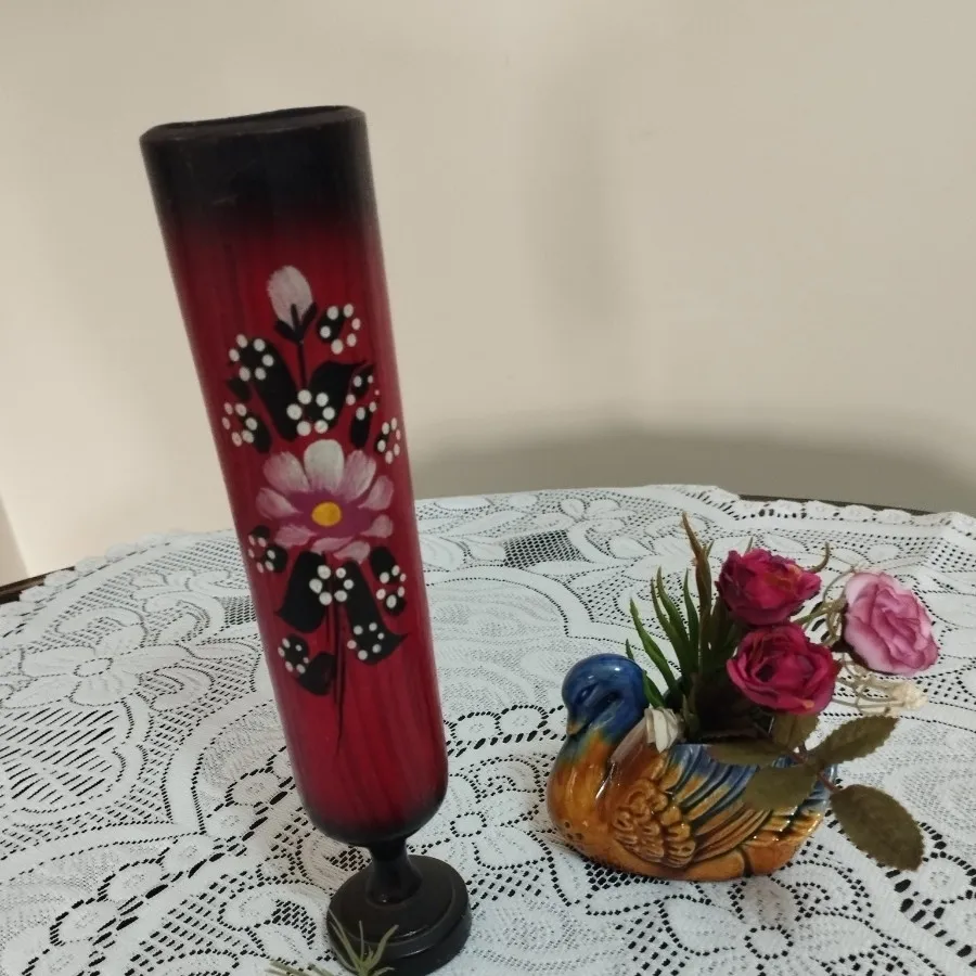 گلدان چوبی