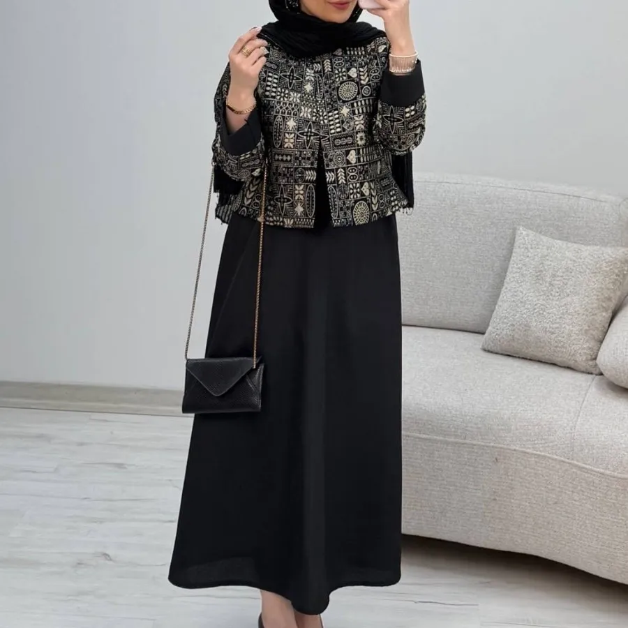 کت و سارافن طرح کتیبه