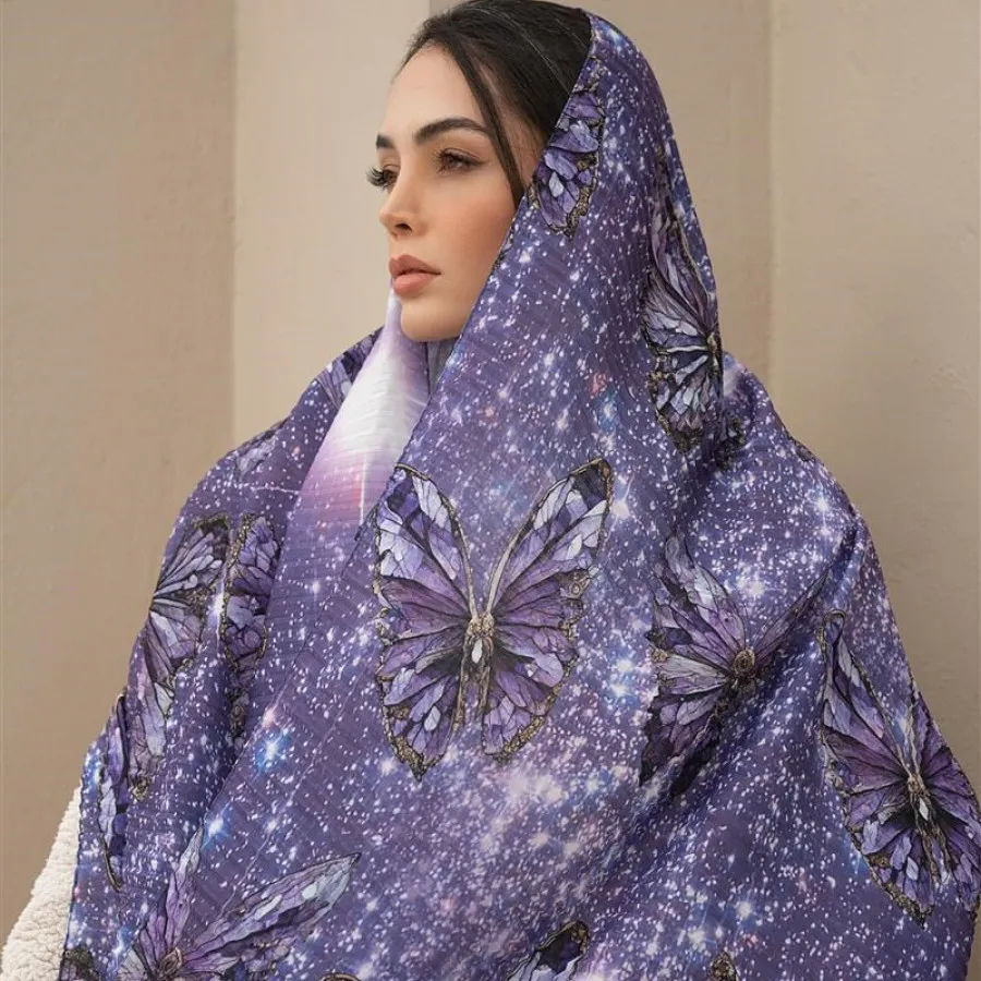 شال پلیسه بنفش