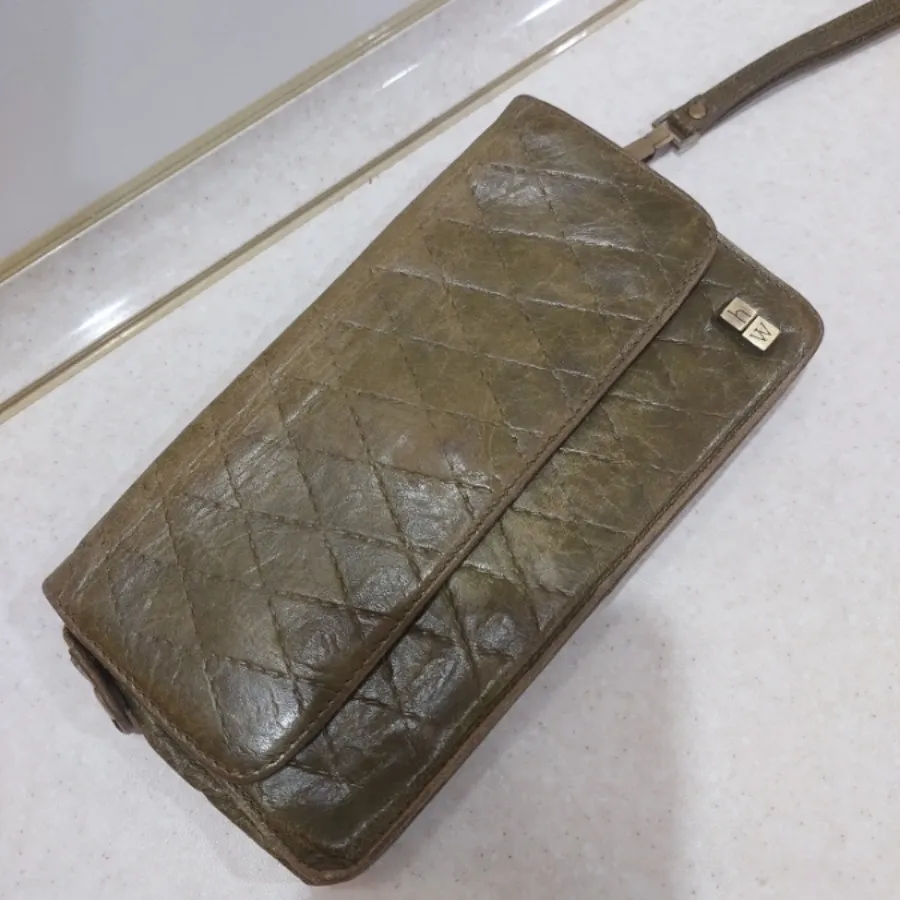 کیف چرم سبز