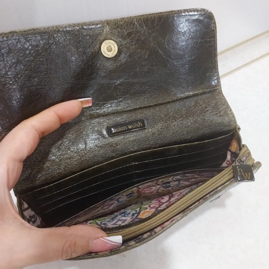 کیف چرم سبز
